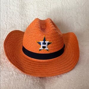 Houston Astros Orange Straw Cowboy Hat- Limited Edition